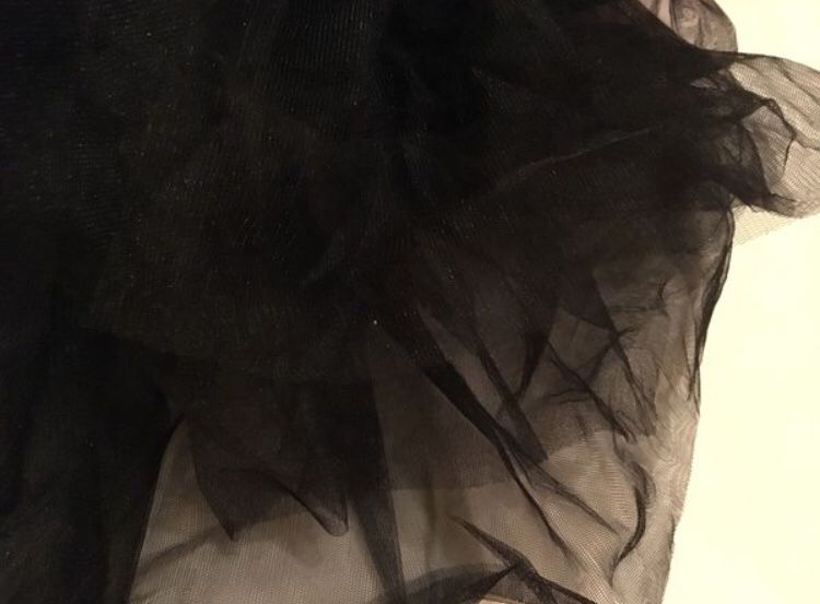 Black TULLE PETTICOAT 5-Layer Petticoat small Halloween Costume