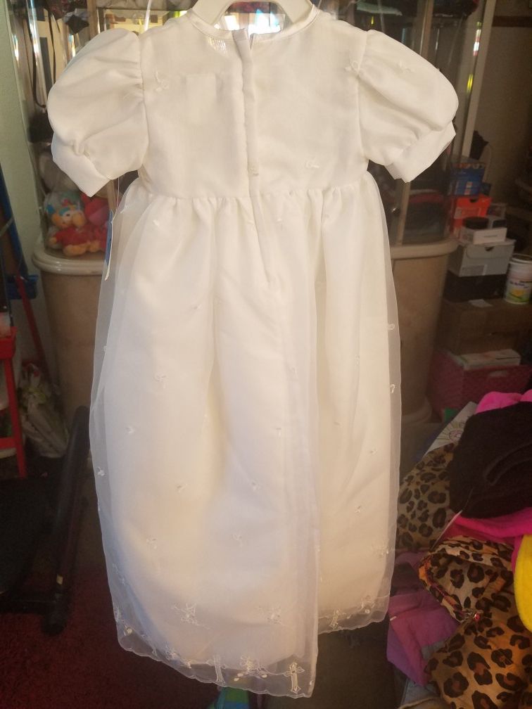 BRAND NEW CORRINE BRAND NB-3 MON & UP TO 6 MON. BAPTISMAL CHRISTENING BABY GIRL DRESS WITH TAGS STILL IN PLASTIC