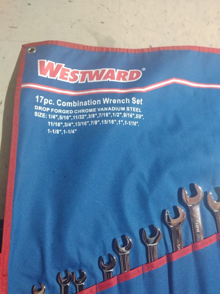 WESTWARD 17pc. Combination Wrench Set