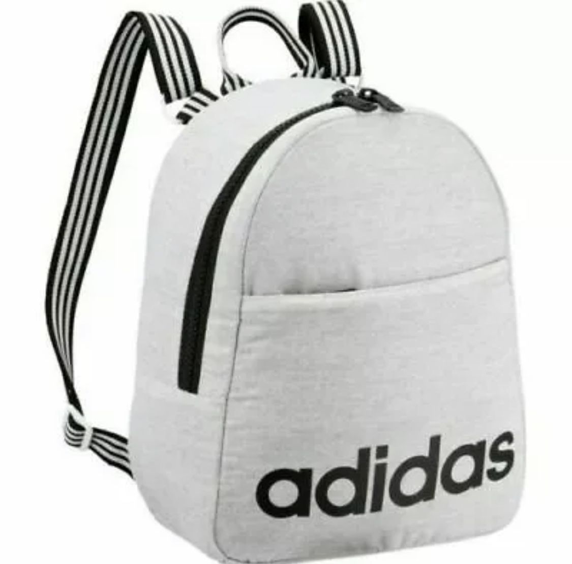 Adidas Core Mini Small Unisex Backpack Gray White Jersey Black Stripes
