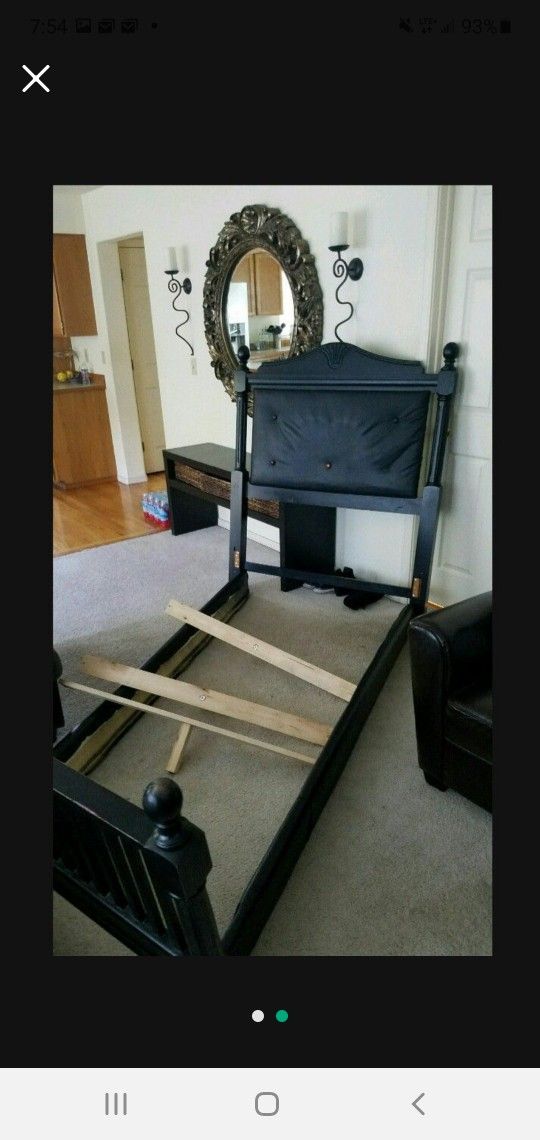 Twin Size Black Bed Frame