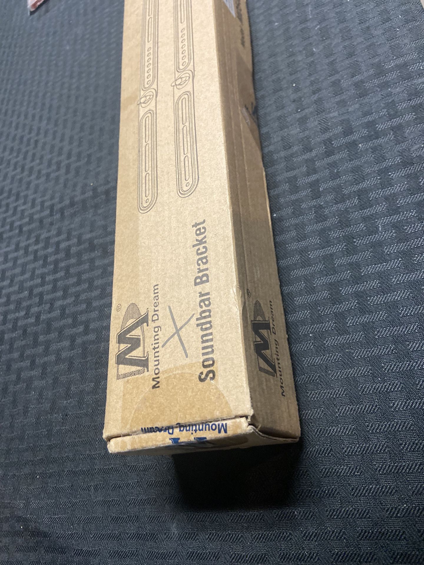 Mounting Dream Soundbar Mount Sound Bar TV Bracket for Mounting Above or Under TV Fits Most of Sound Bars Up to 22 Lbs, with Detachable Long and Short