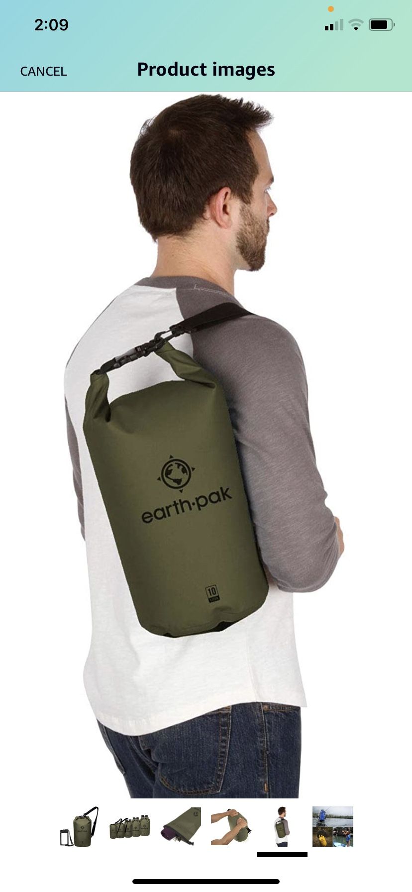 Earth Pak -Waterproof Dry Bag - Roll Top Dry Compression Sack Keeps Gear Dry for Kayaking, Beach, Rafting, Boating, Hiking, Camping and Fishing with W