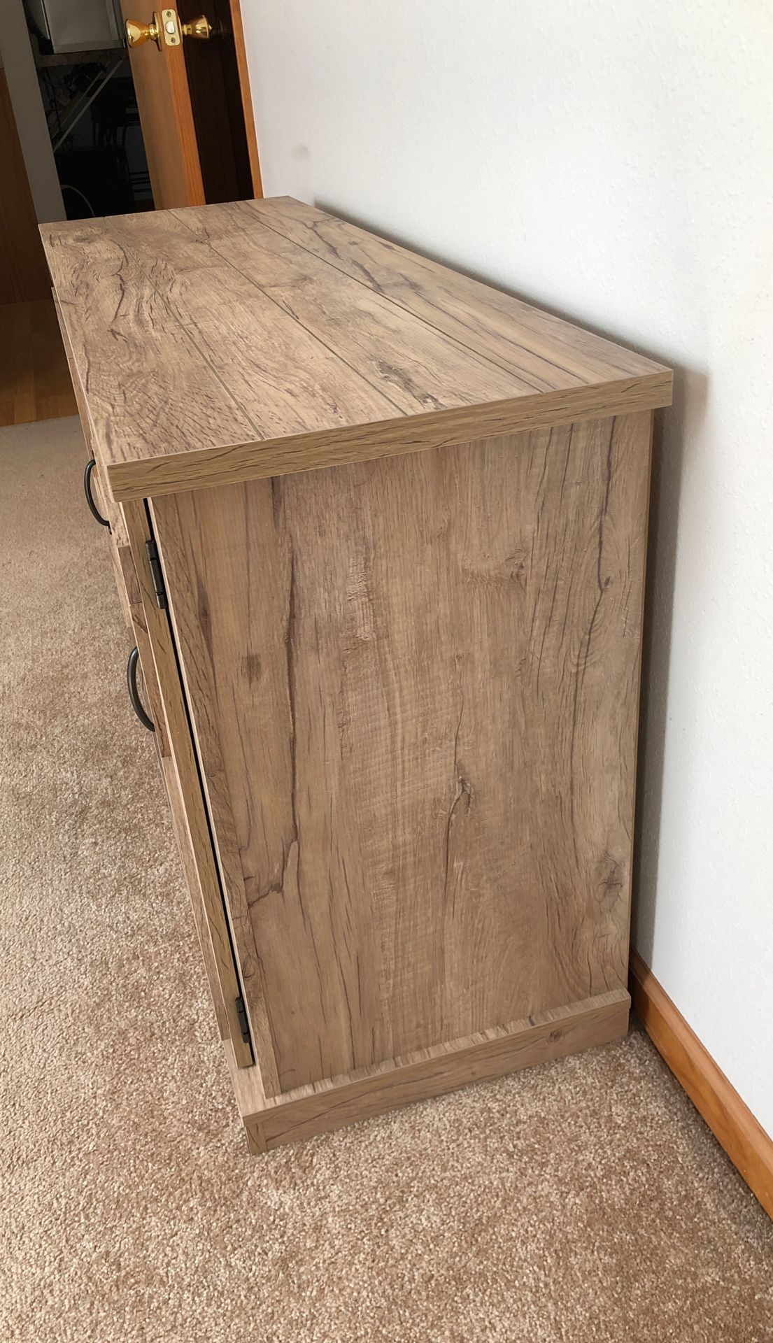 BRAND NEW TV stand with electric fire place Ashland pine color