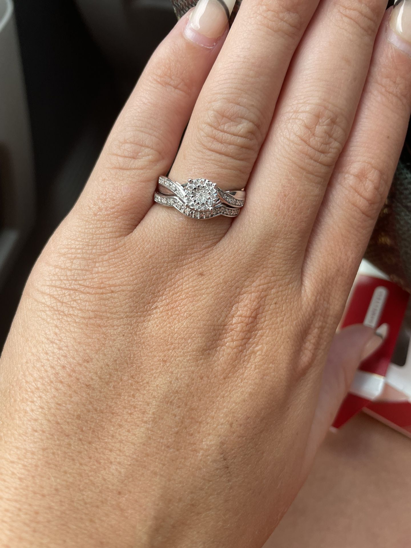 Engagement Ring & Band.
