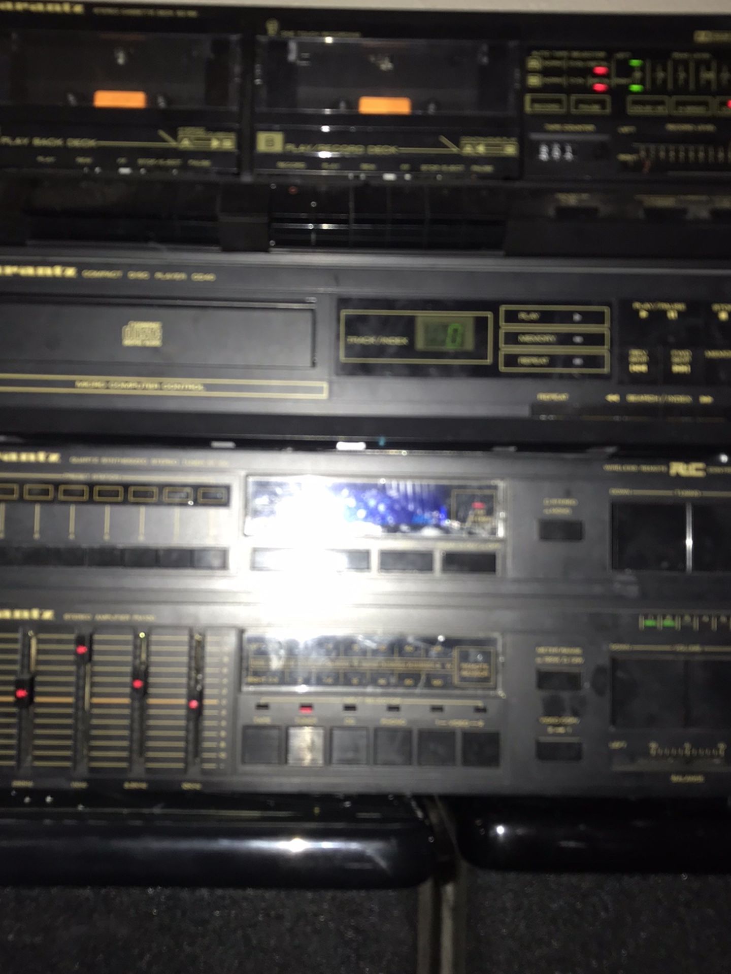 Marantz Stereo,cassette,cd Player An Speakers