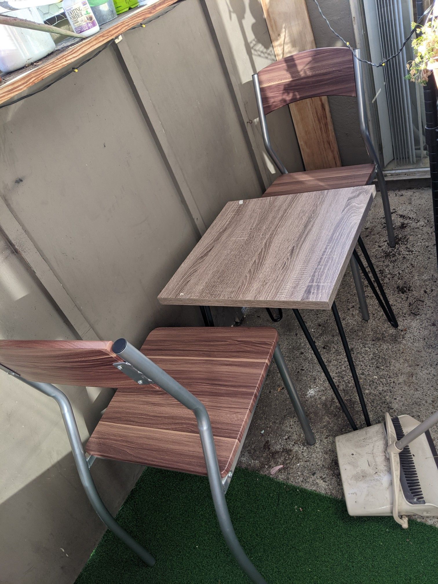 Patio furniture bistro table chairs