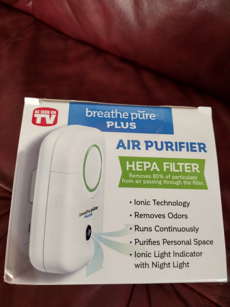 BreathePure Plus HEPA Air Purifier, portable, Brand New in box