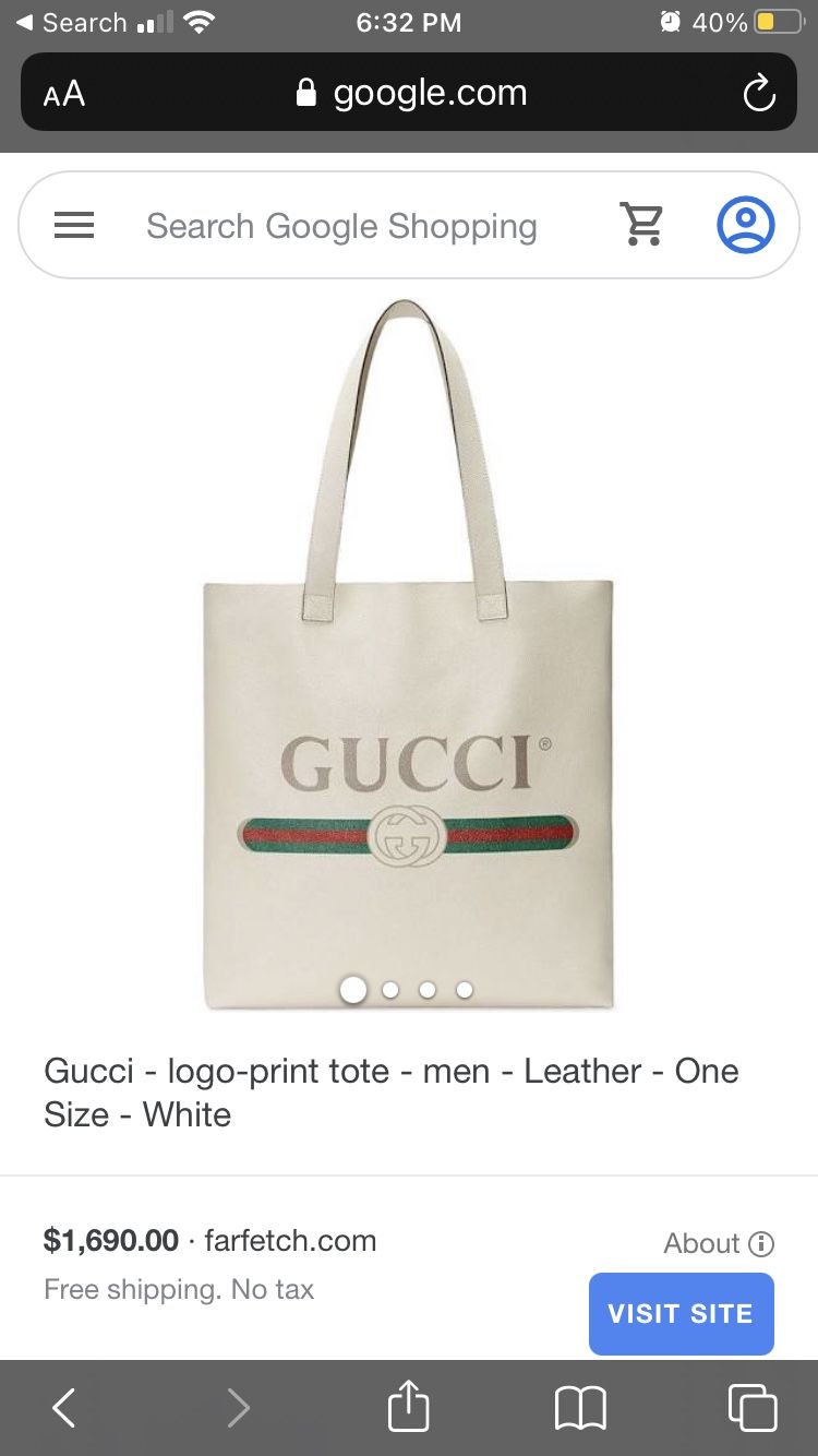 Gucci logo tote bag