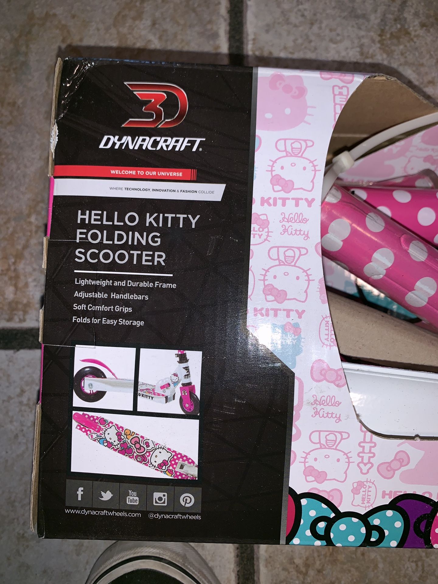 Hello Kitty Folding Scooter