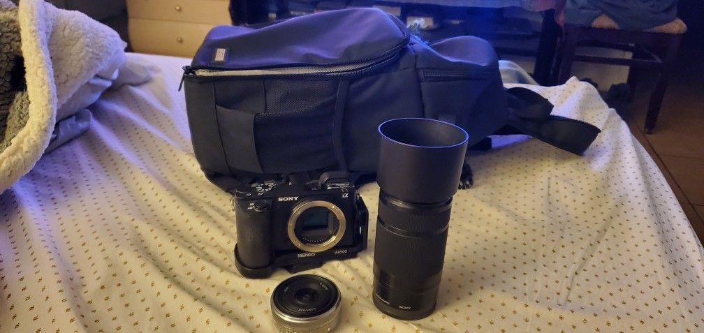 Sony A6500 4K VIDEO CAM WITH 2.8/16 AND 55/210 LENS
