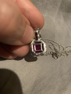 New Niassa Ruby & Sterling Silver Necklace  Thumbnail