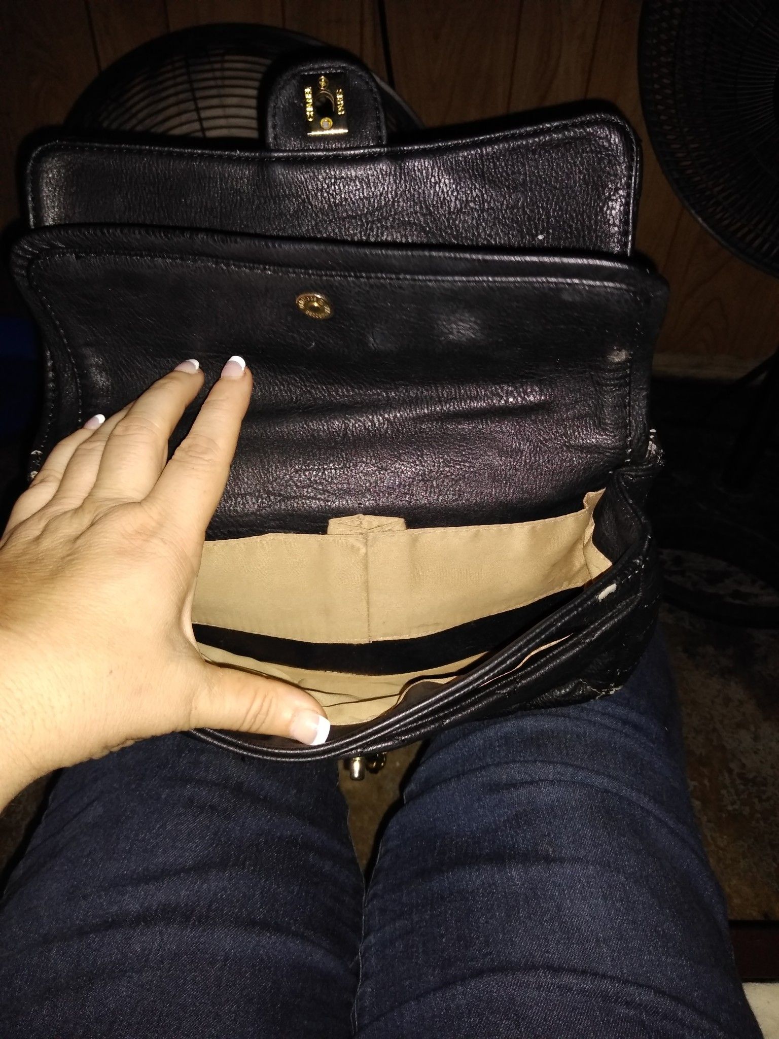 Black quilted bag.. price negotiable make offer
