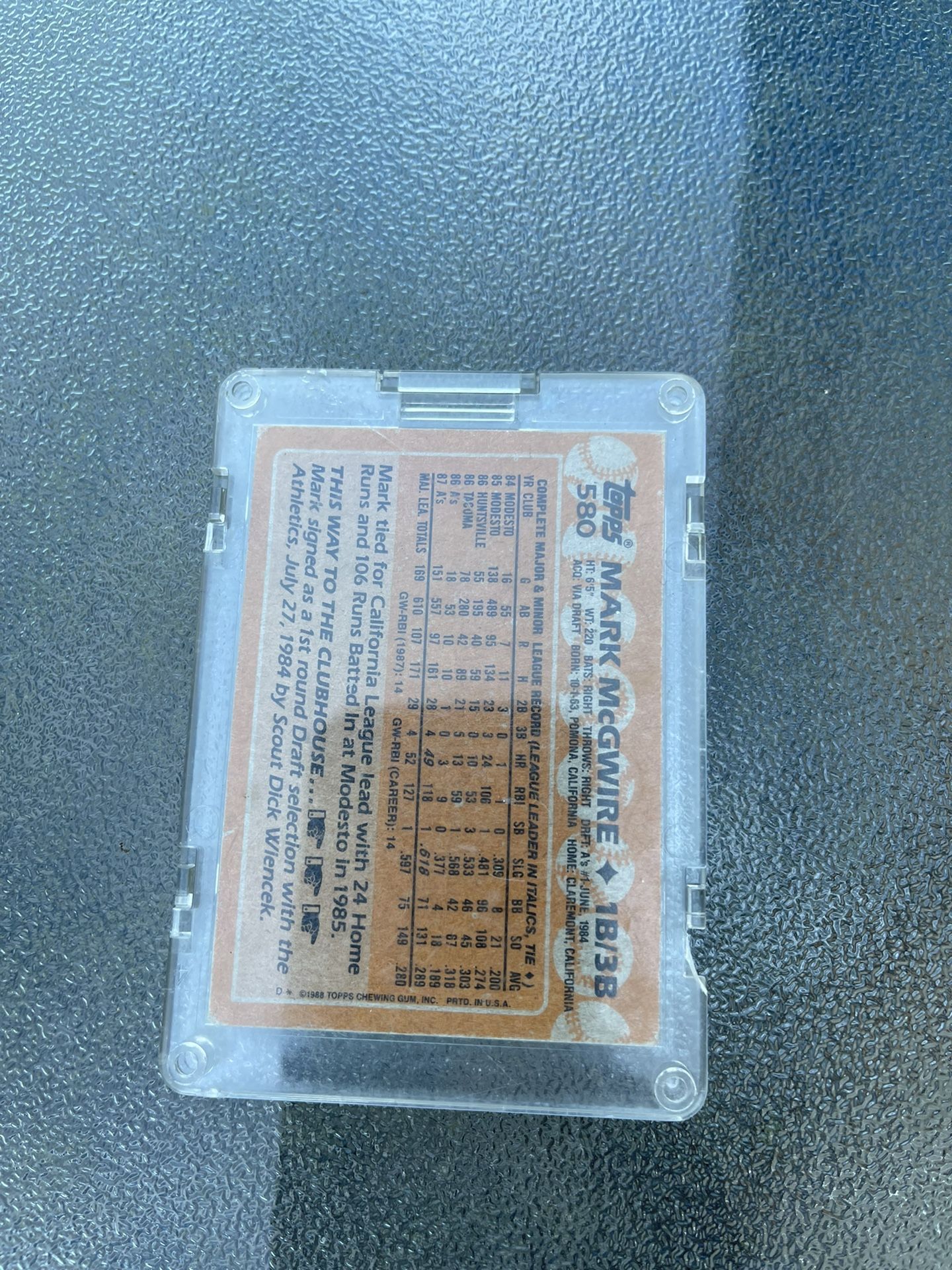Topps Mark McGuire Rated Rookie Card