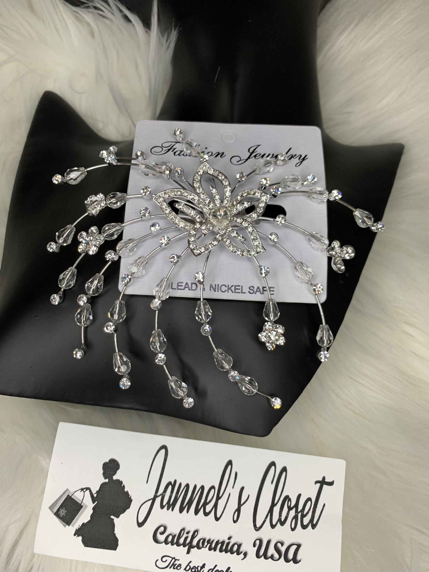 Bridal Side Comb Crystal Floral Rhinestone Headpieces For Bride Cute Wedding Hair Accessories Hair pieces