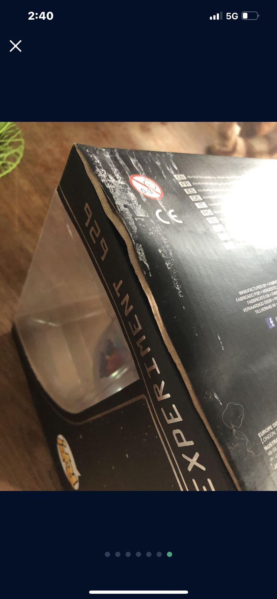 Funko pop Experiment 626 dome Lilo and stitch Disney. Everett/Broadway area. Sorry I do not ship. Box has water damaged as shown in pic.