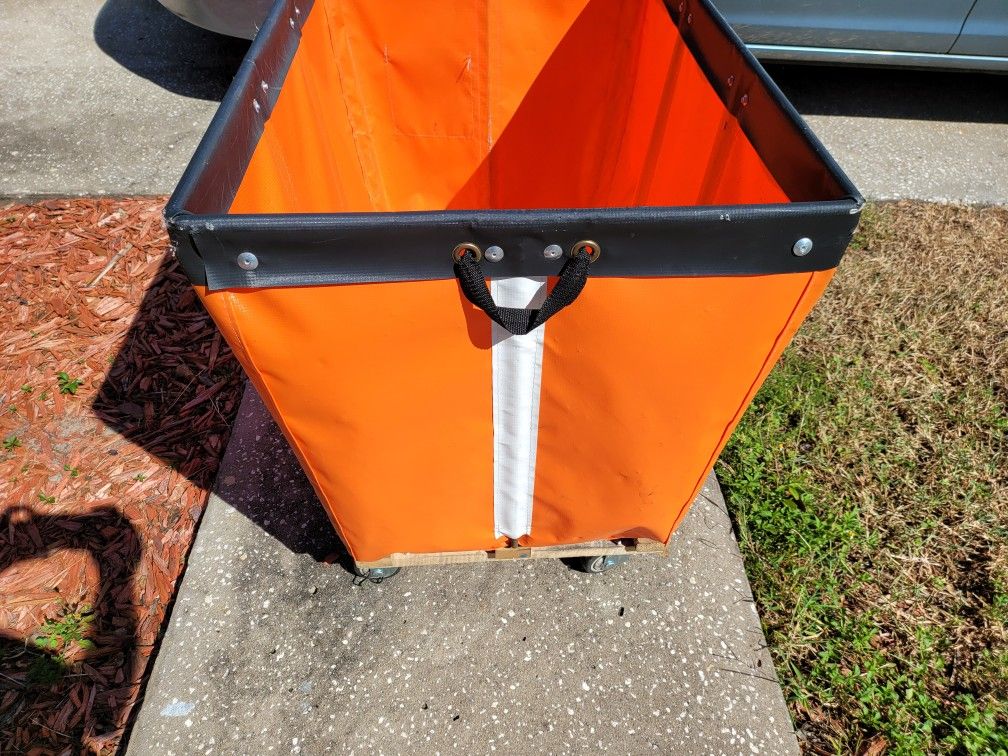 Royal Basket Trucks - Orange Rolling Cart. $80