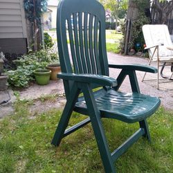 Outside Lawn chair Has 3 Reclining Positions And Folds Up To Store Away Thumbnail