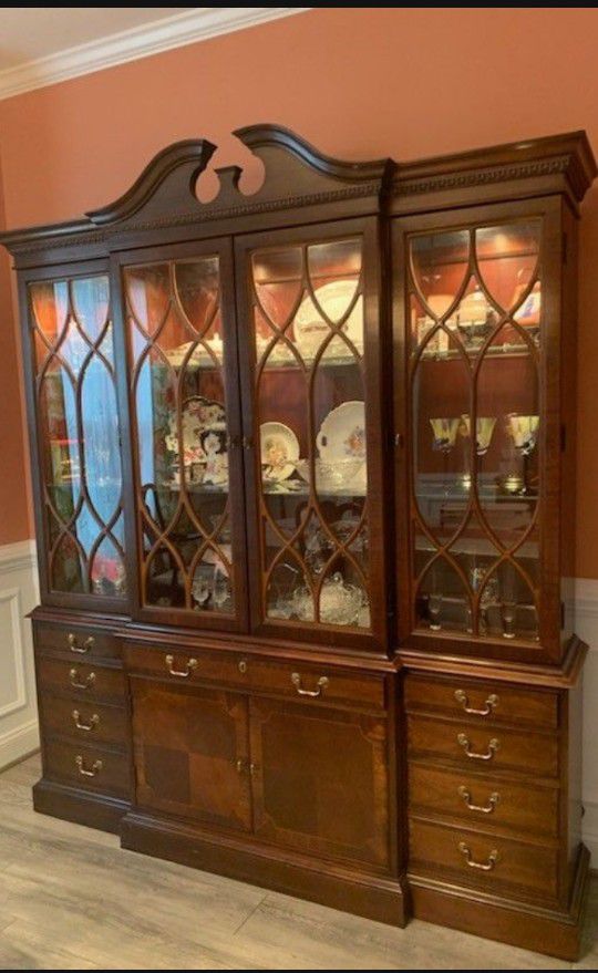 All Wood China Cabinet For Sale Great Condition