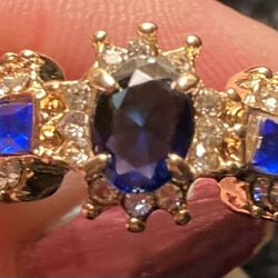 Ring Size 7 Blue Stones Thumbnail