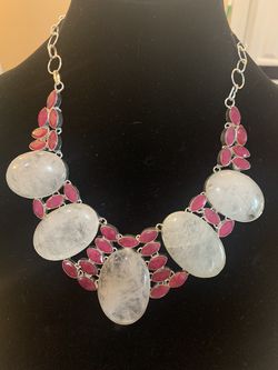Huge statement sterling silver necklace Thumbnail