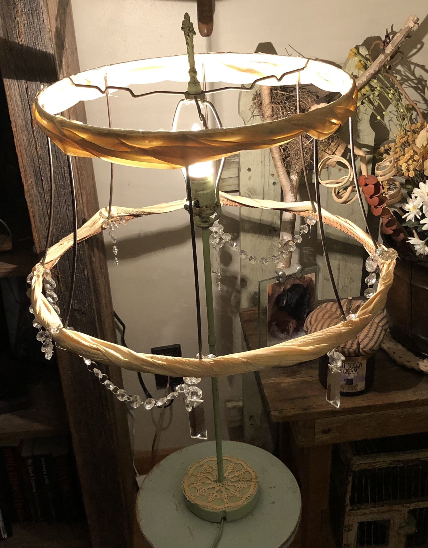 Antique Shabby Chic Lamp