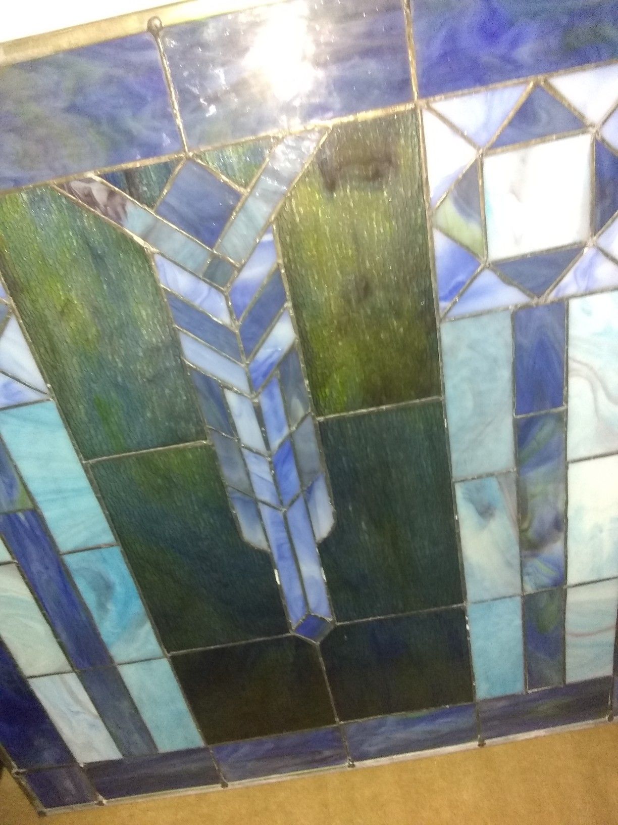 33x24-in stained glass hanging