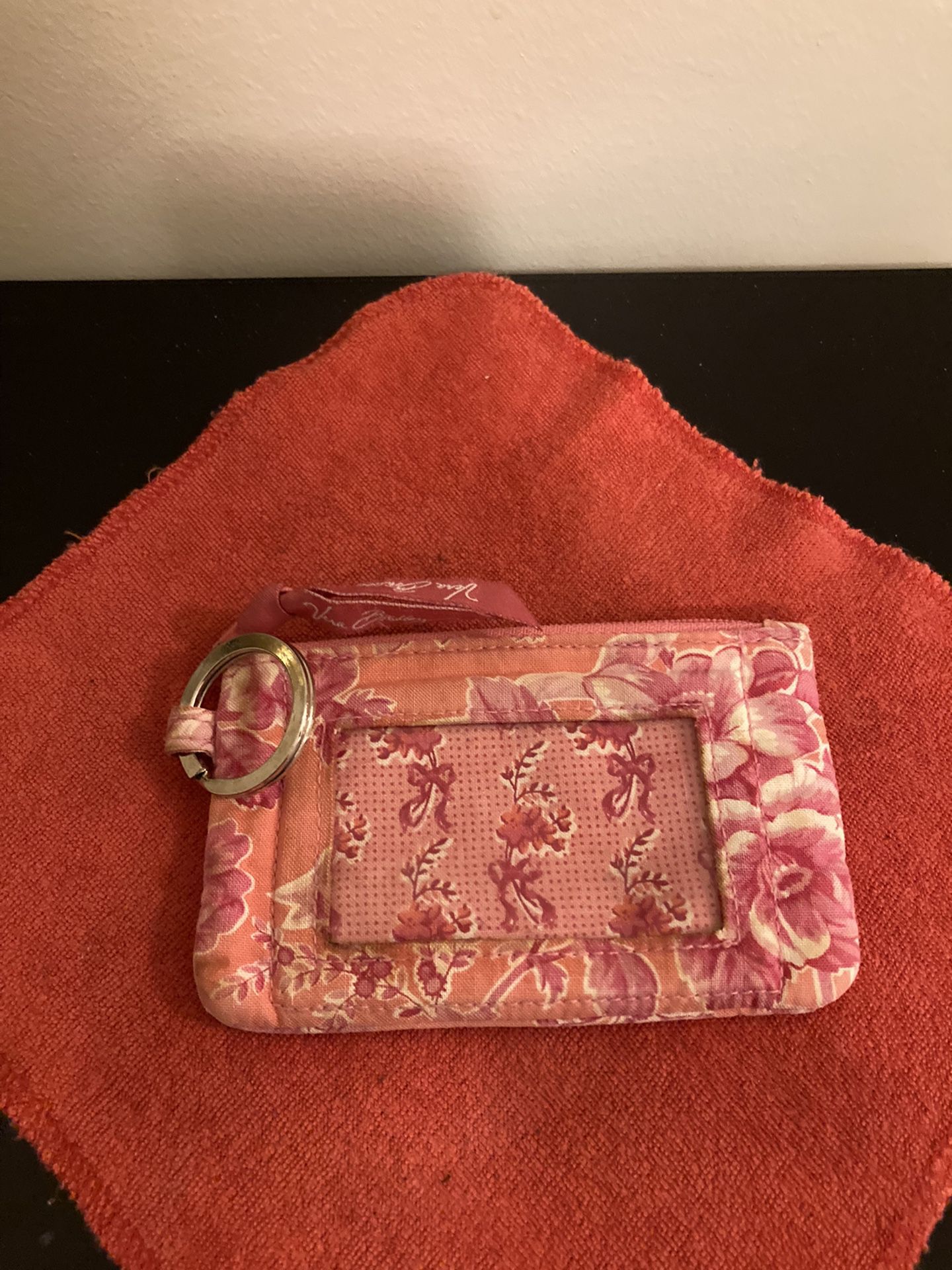 Small Vera Bradley Pouch With ID Display & Key Ring