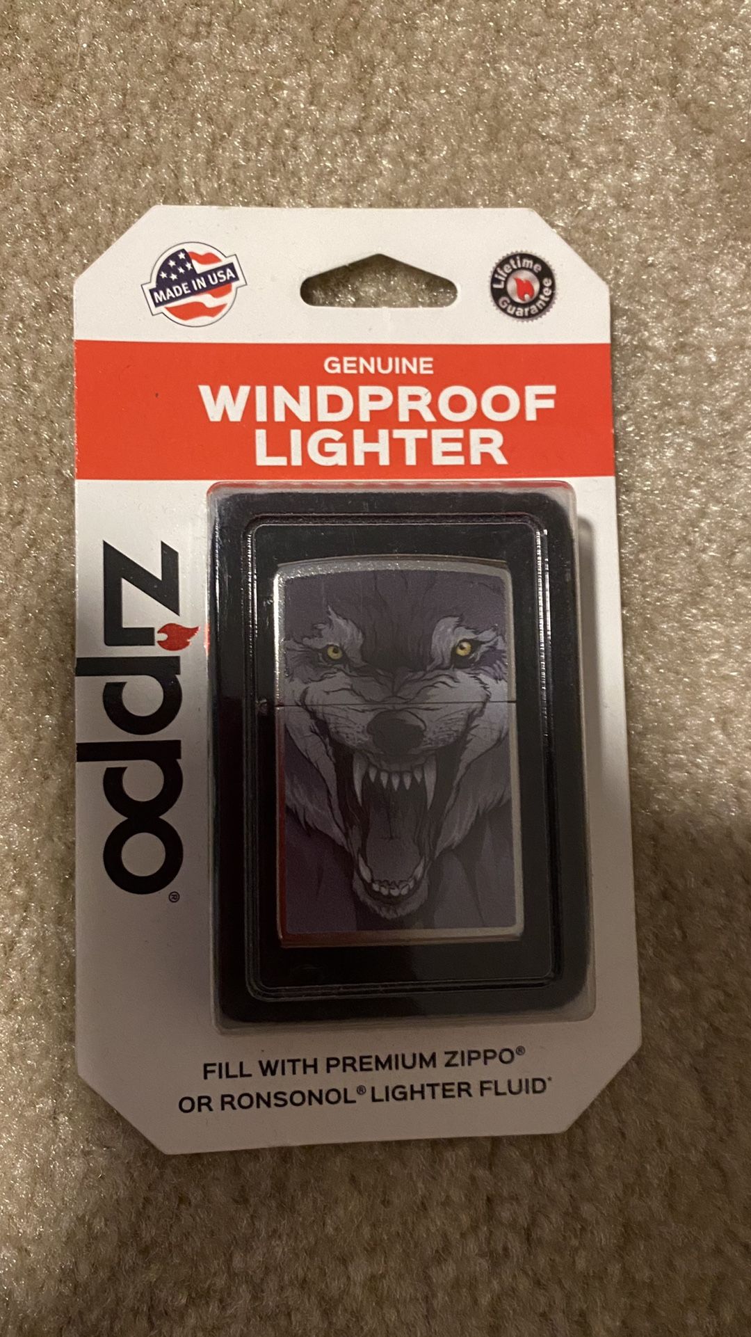 geniune windproof lighter wolf Zippo
