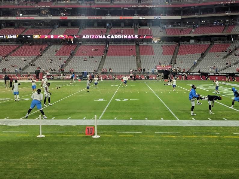33 Los Angeles Chargers Arizona Cardinals Lower Level Tickets