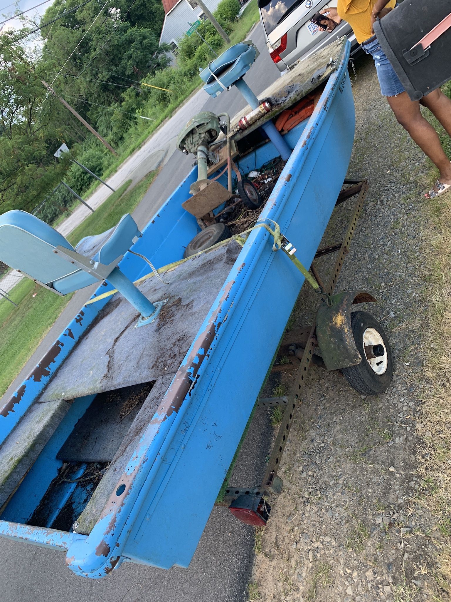Johnson Outboard 2hp AND BOAT