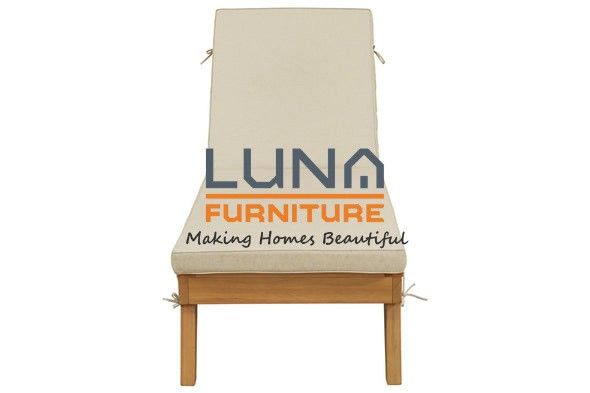 Byron Bay Light Brown Chaise Lounge with Cushion