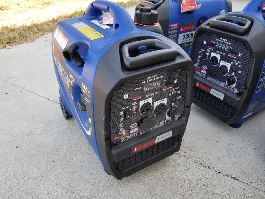 GENERATOR INVERTER YAMAHA POWERED SC2300I SILENT 2 wheels and telescoping stainless steel handle TESTED STARTS FIRST PULL