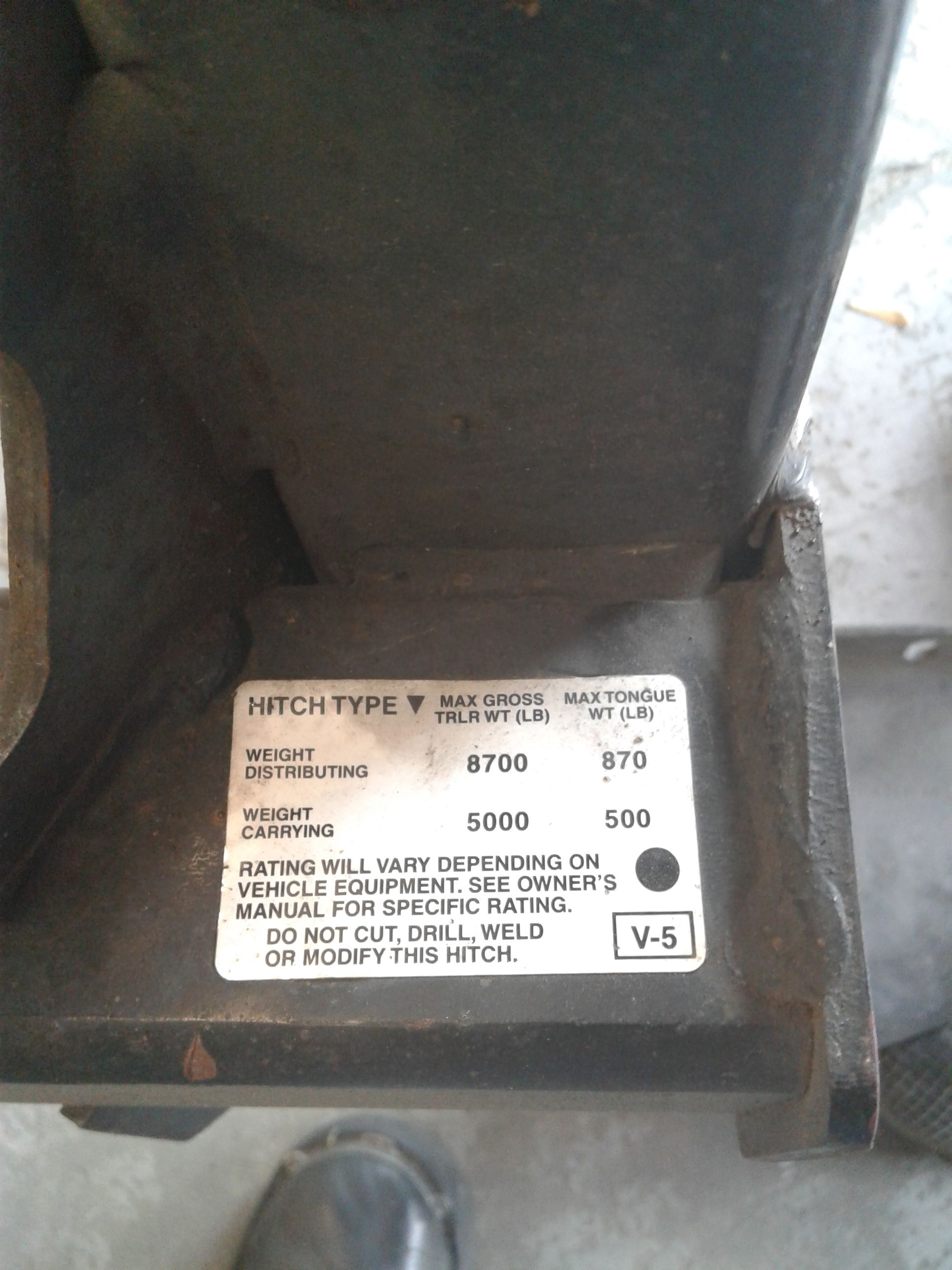 Trailer hitch van or pickup