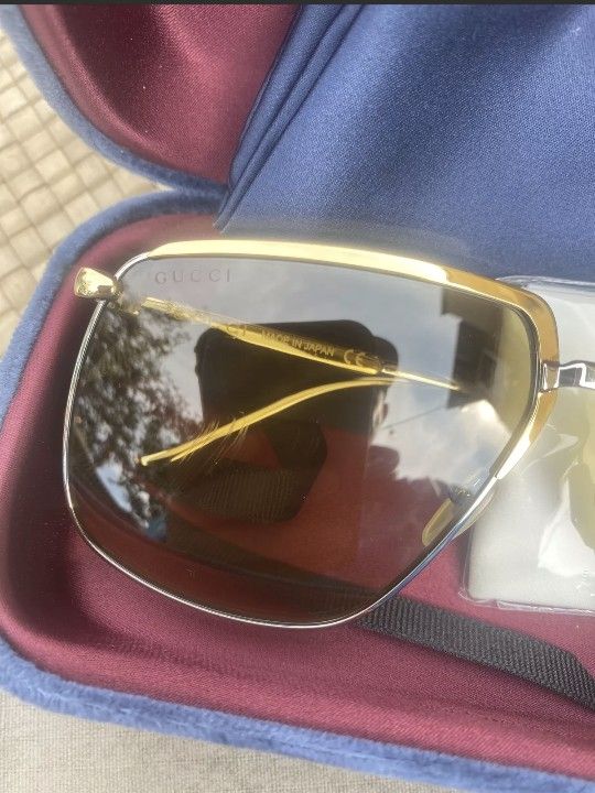 Gucci Women's Fashion GG0365S GG/0365/S 003 Gold Square Sunglasses 63mm