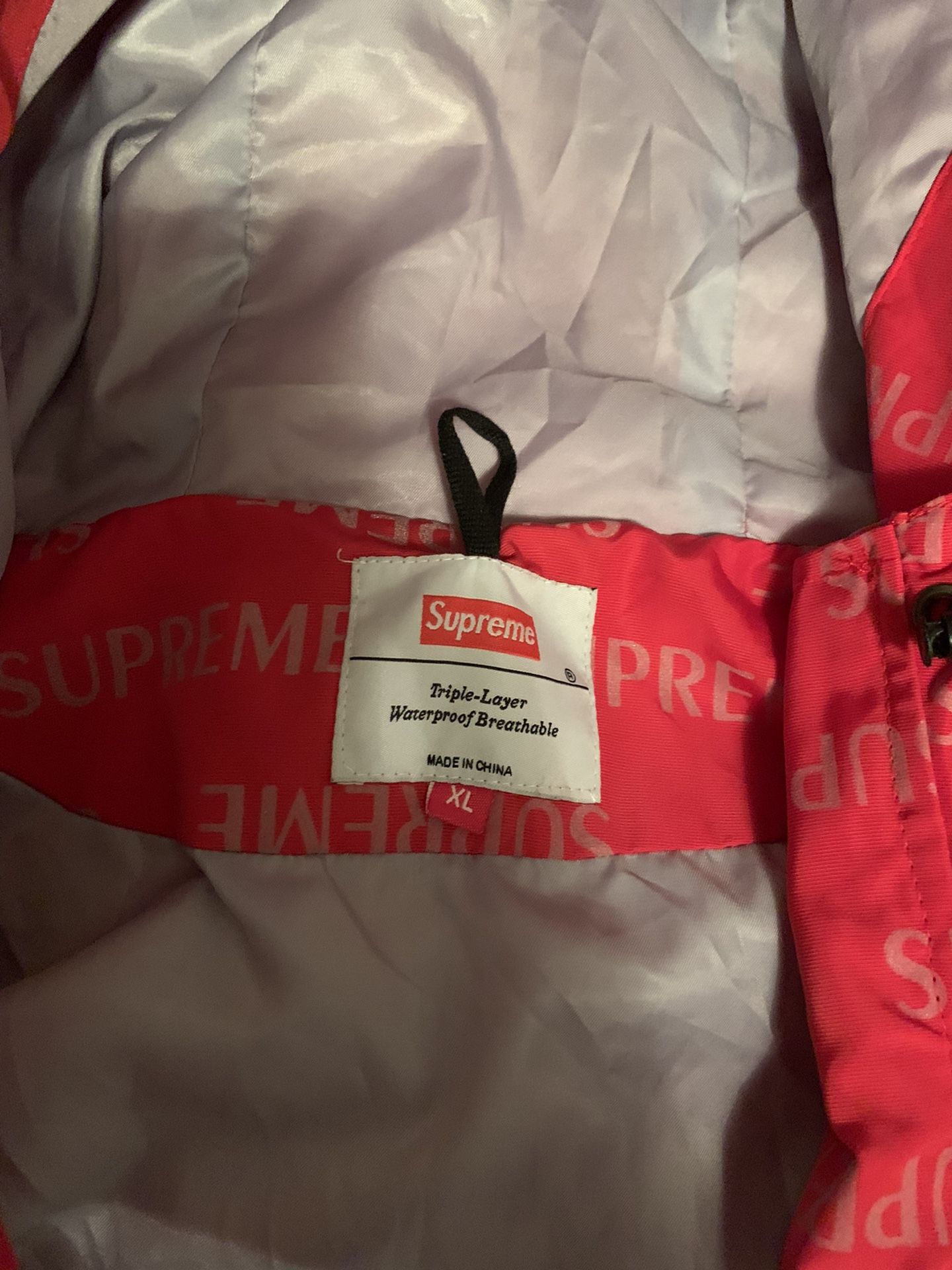 Supreme 3M Repeat Taped Seam Windbreaker Jacket Hoodie Size XL Good Condition