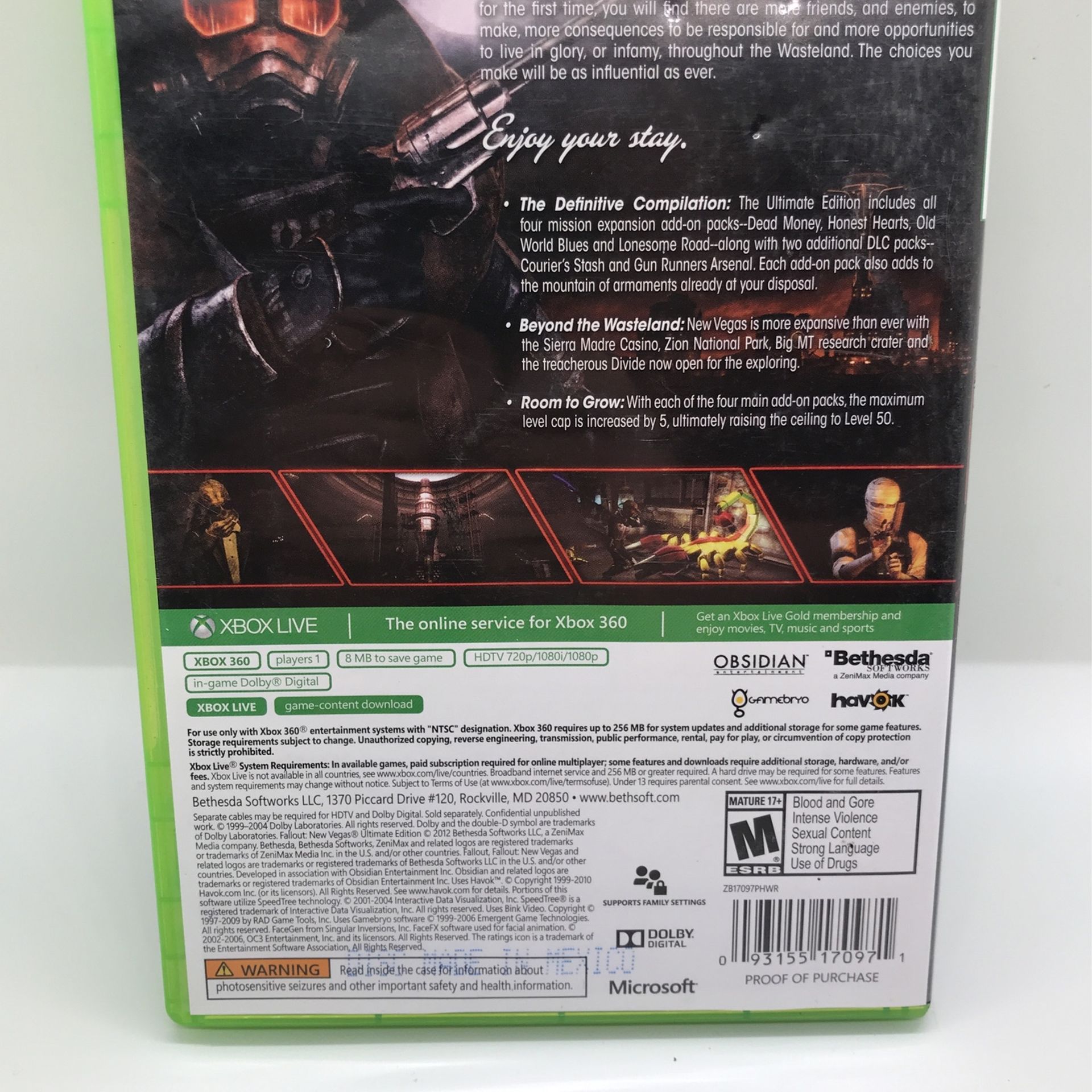 Fallout New Vegas: Ultimate Edition Xbox 360 Game