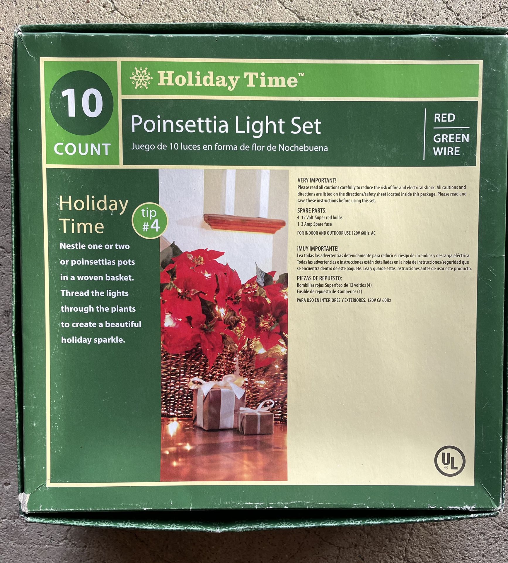 Poinsettia Light Set 10 count