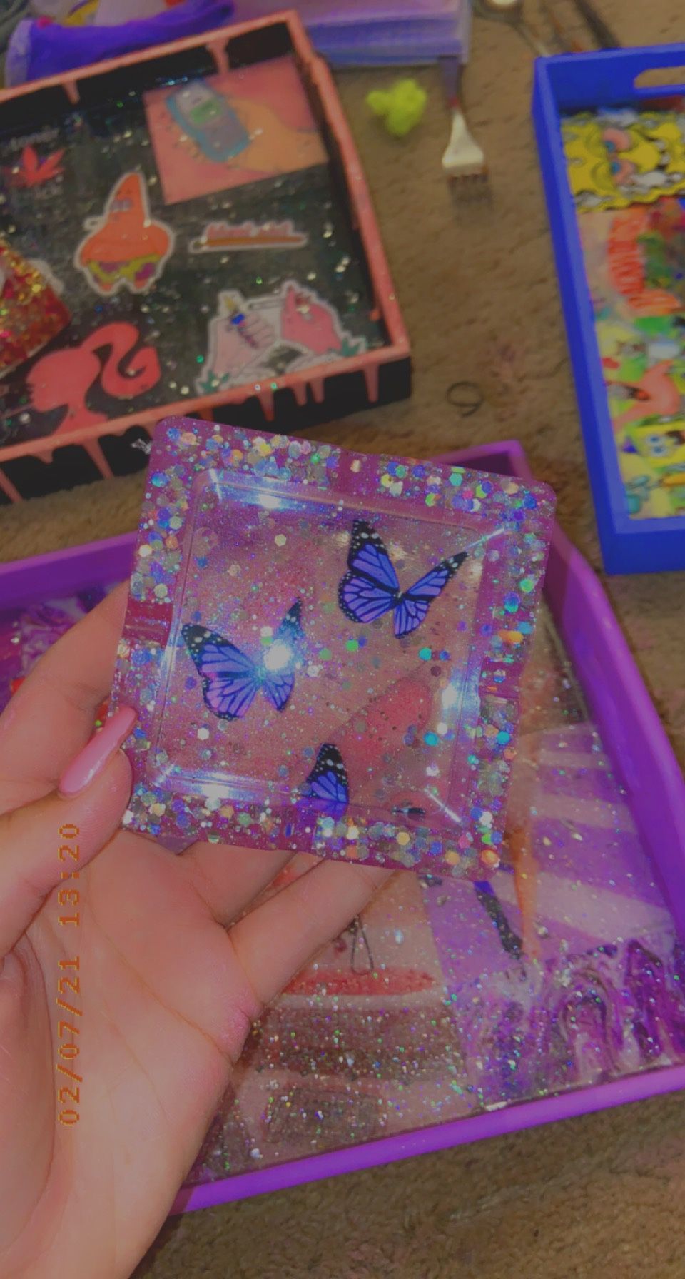 A Purple Rolling Tray
