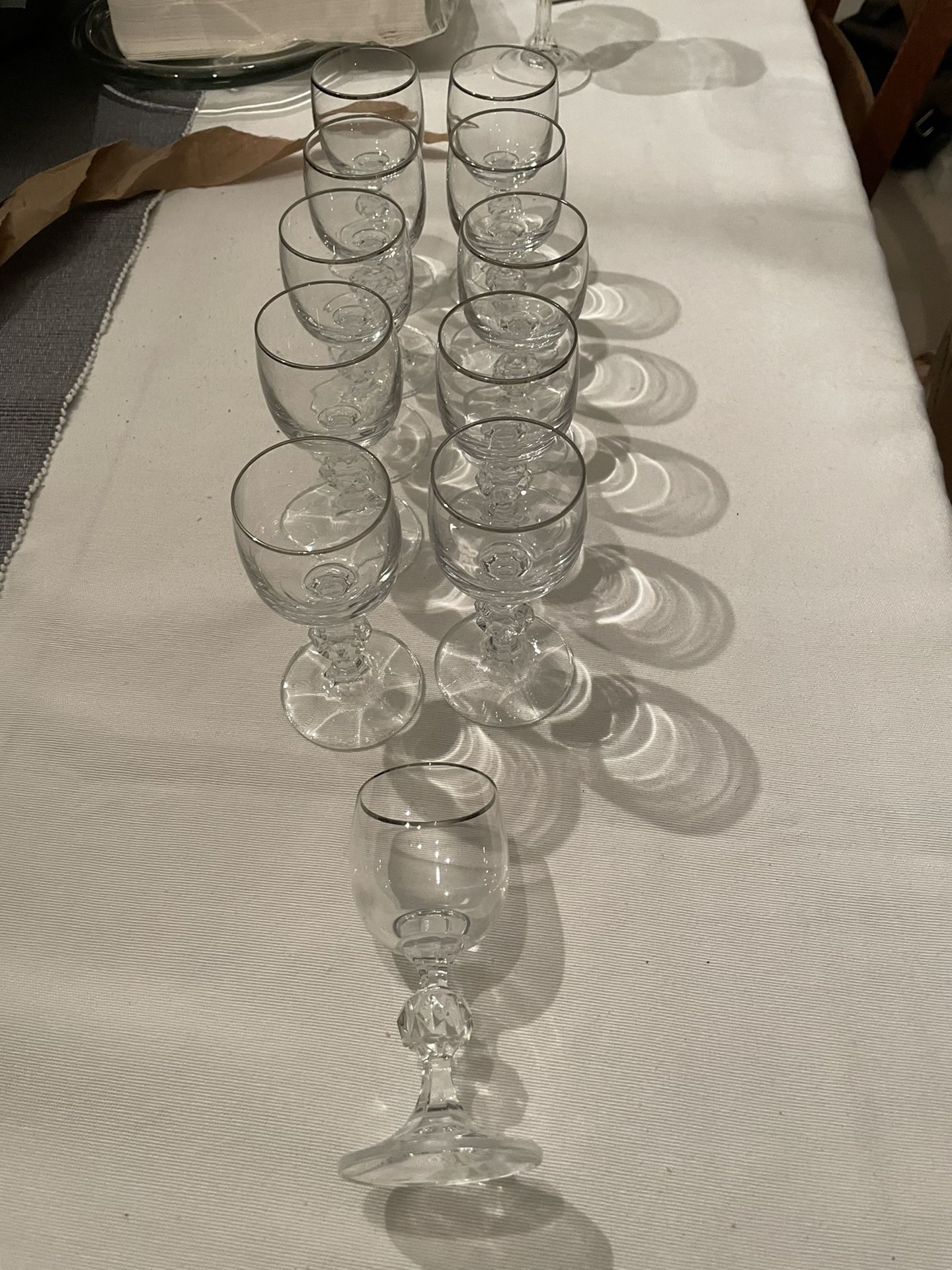 Silver Rim Stem Glassware 