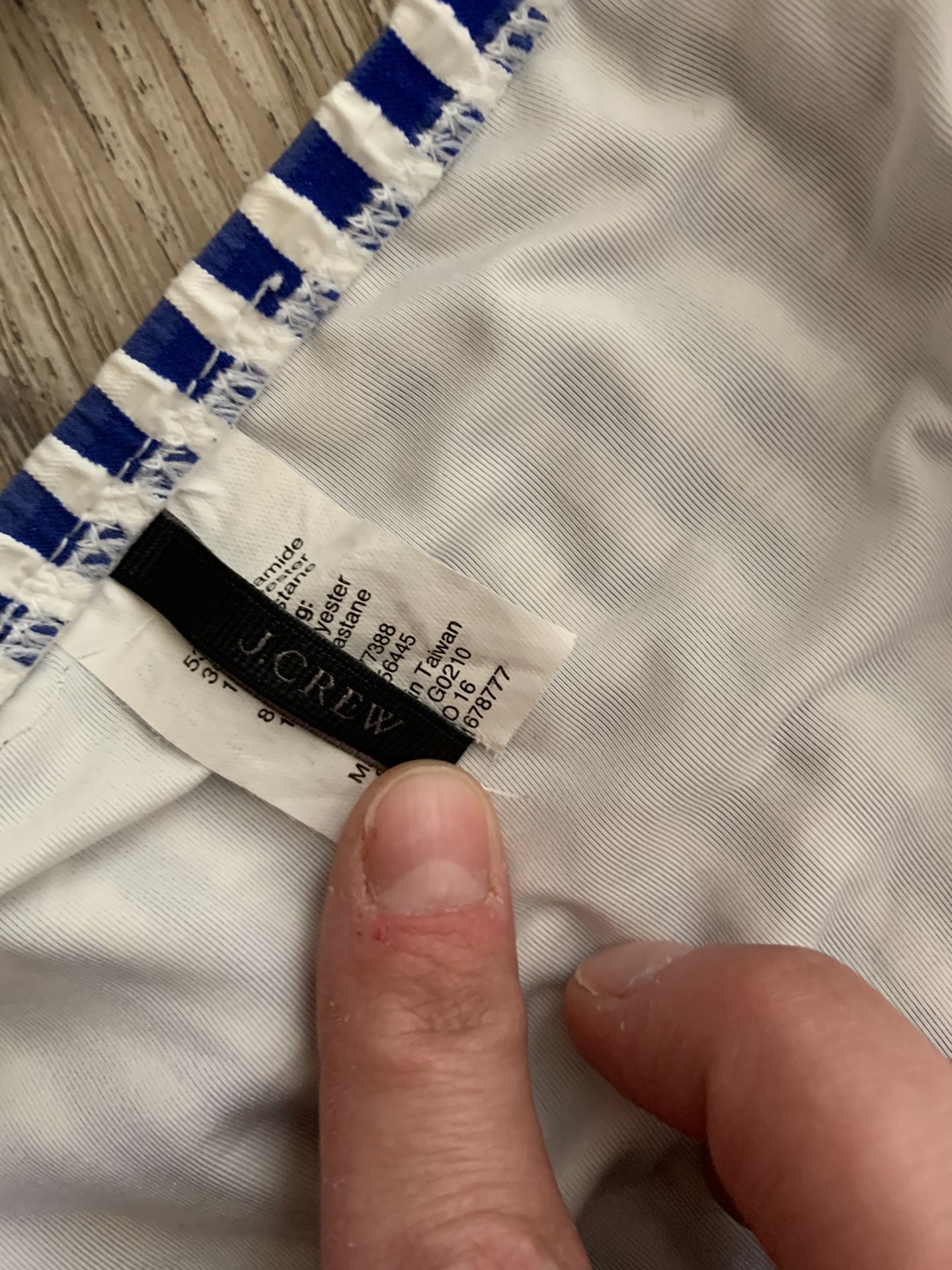 JCrew Blue Stripped Bikini - Size Small