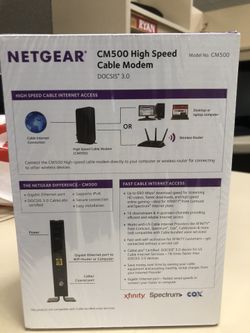 Netgear Cm500v High Speed Docsis 3 0 Cable Modem Cm500v 100nas For Sale In La Verne Ca Offerup