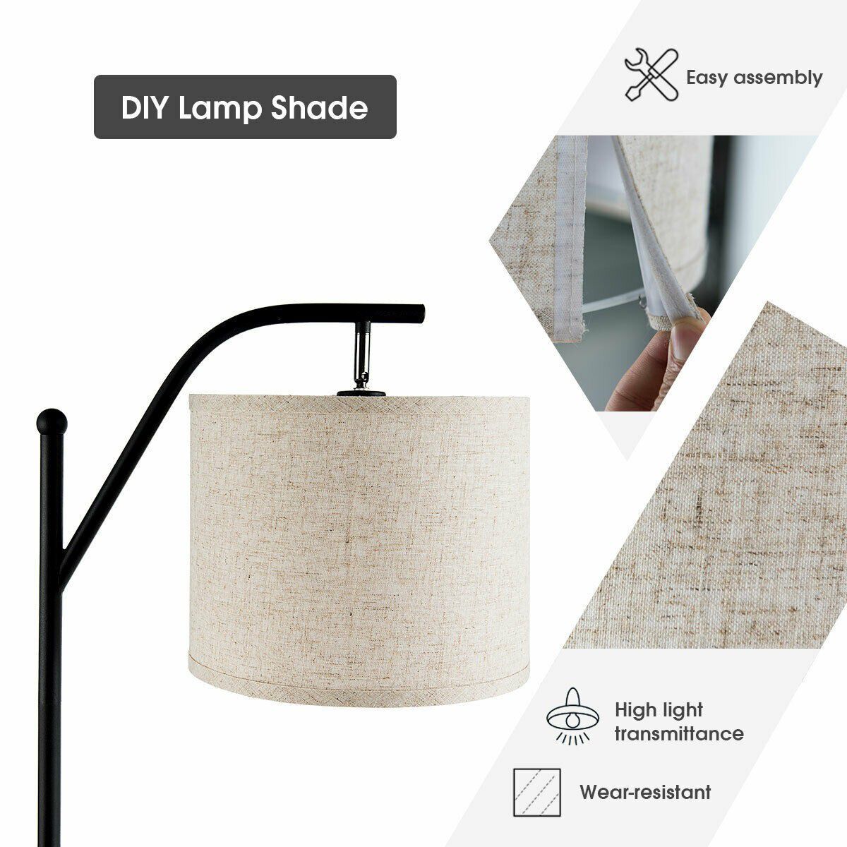 Easy to Assemble & Stable Hanging Floor Lamp