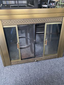 Fire place screen and glass doors Thumbnail