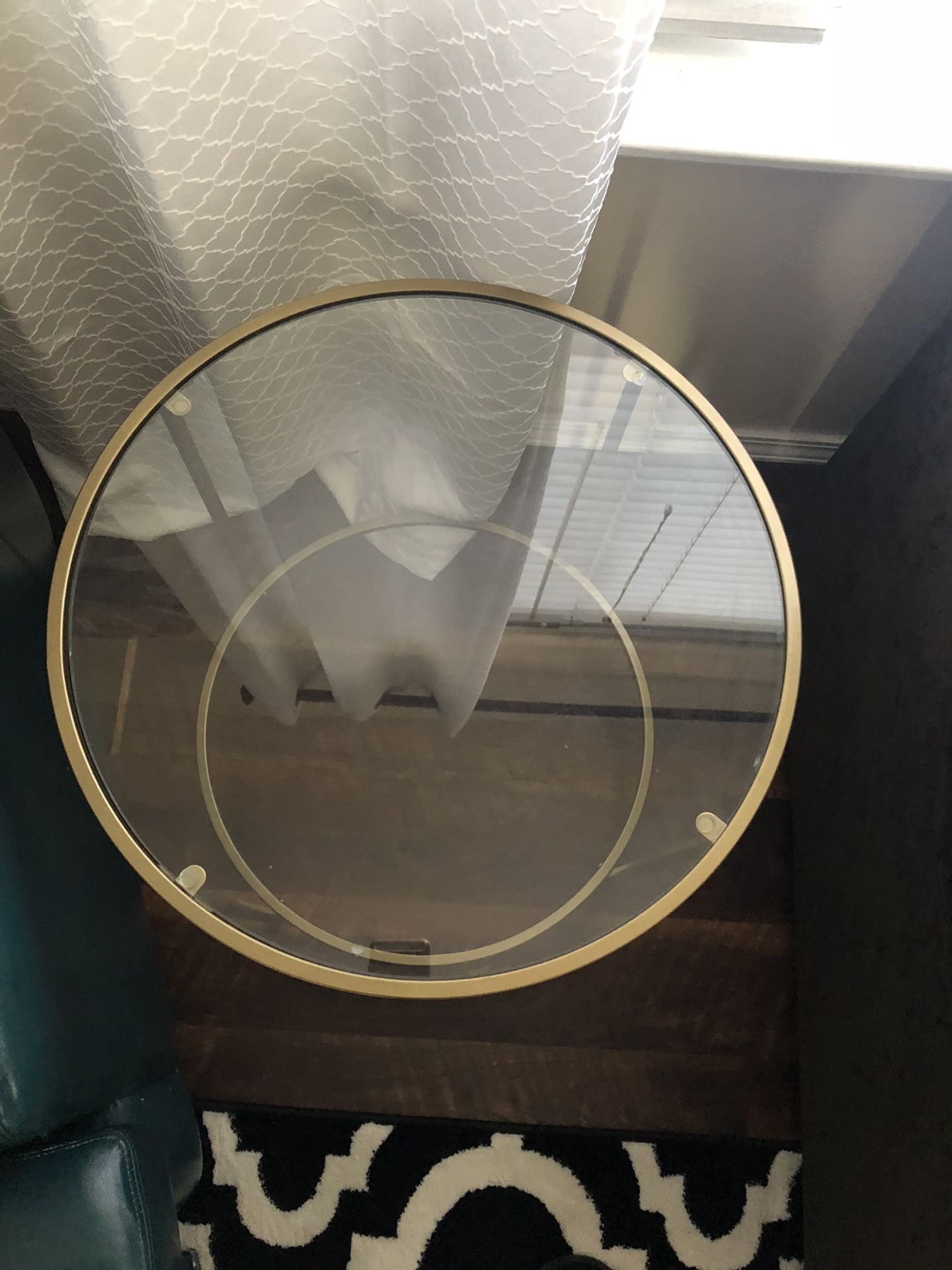 Gold glass Living room tables