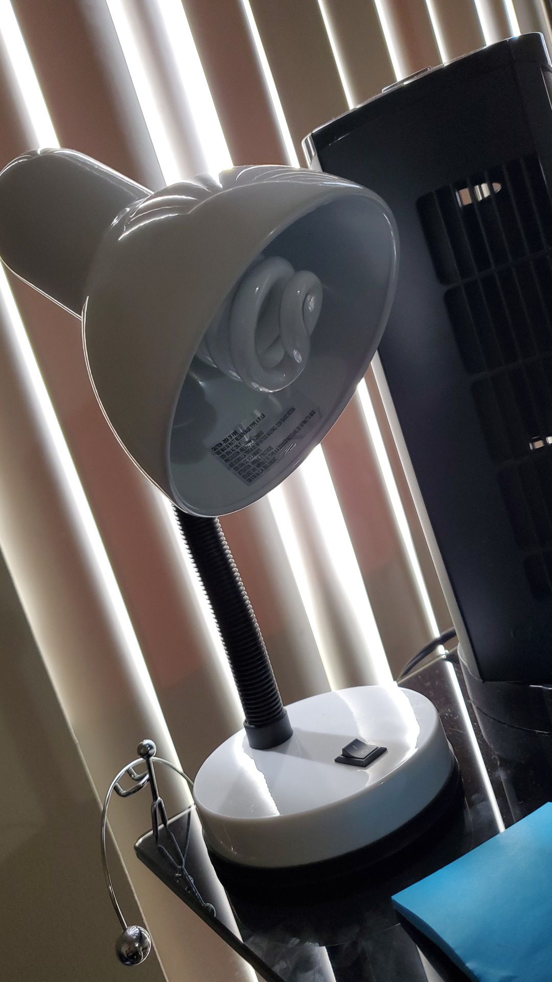 White Metal Desk Lamp