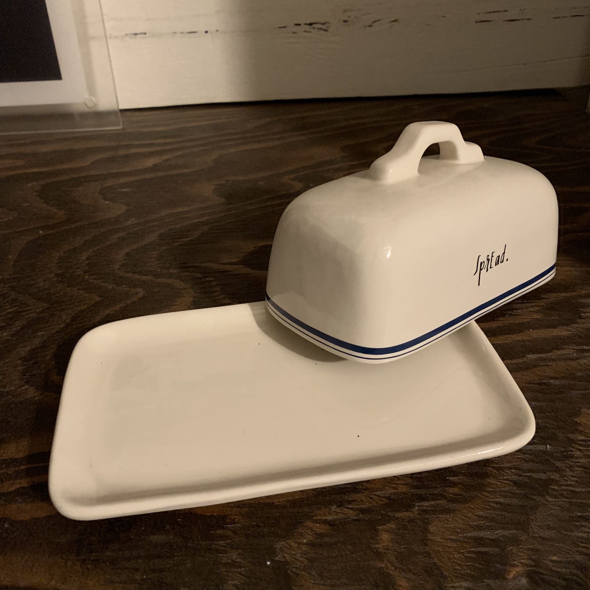 Brand New Rae Dunn Spread Butter Dish with Cover