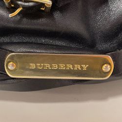 Burberry Gosford Bridle Black Lambskin Leather Hobo Bag Thumbnail