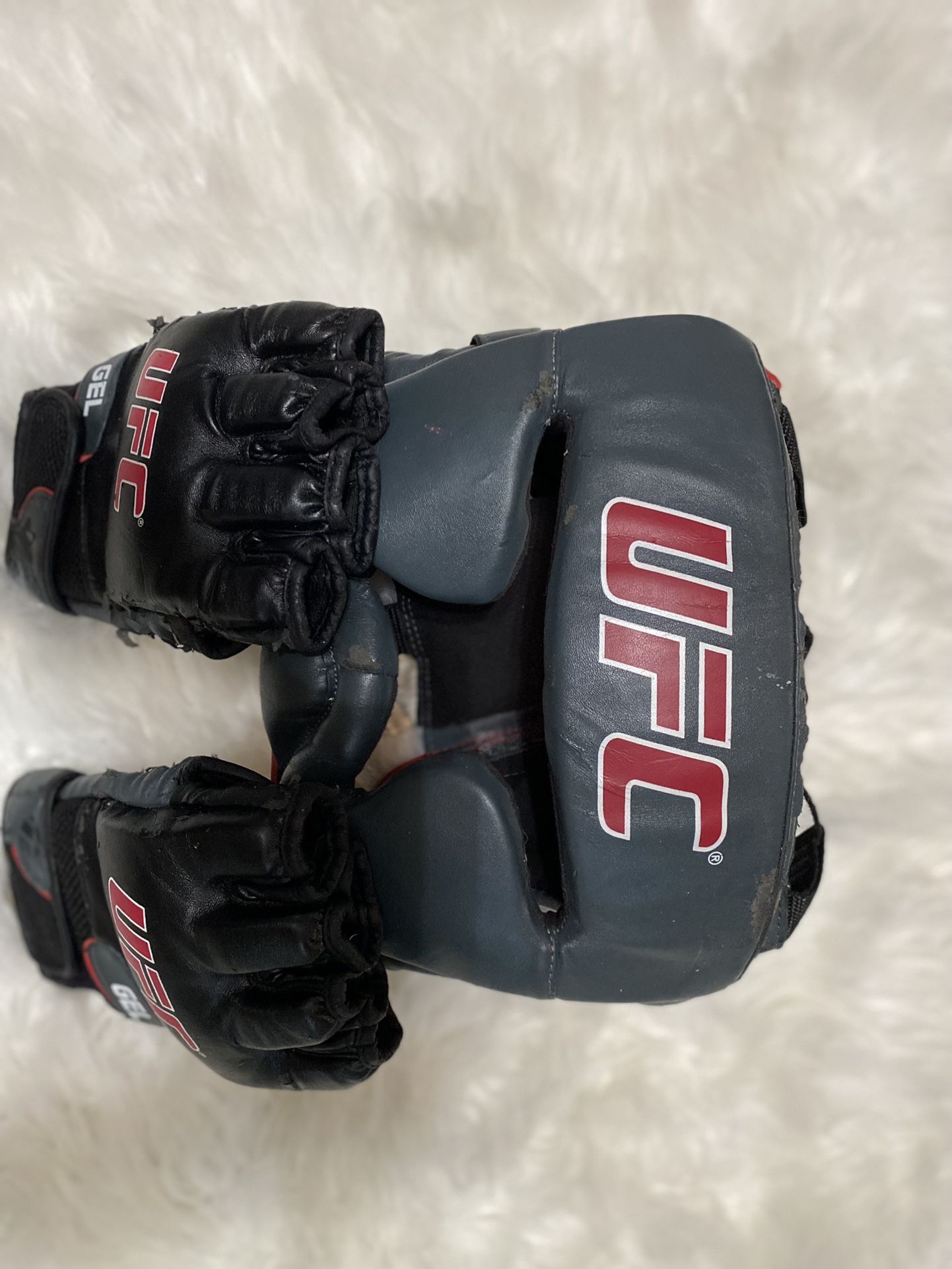UFC Set Of Head Gear And Mma Gloves