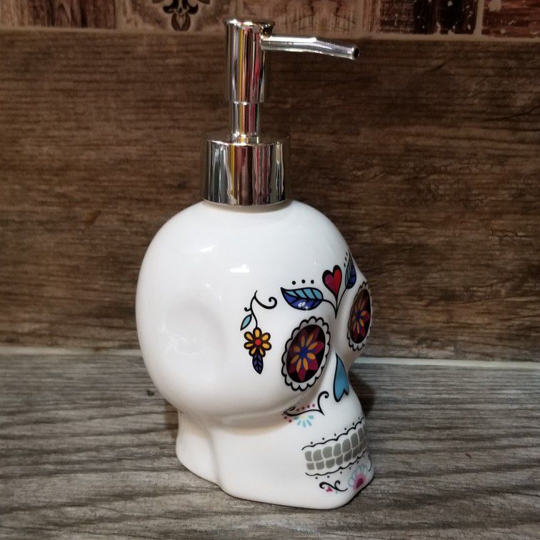 New Sugar Skull Day of the Dead Soap Dispencer
